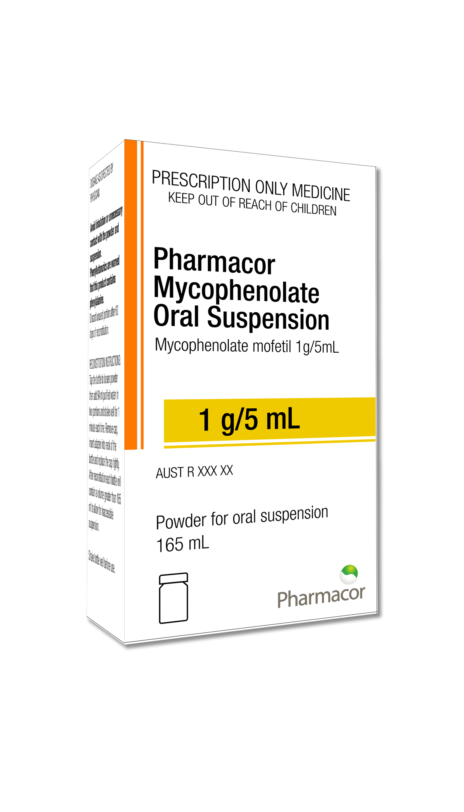 Pharmacor Mycophenolate Oral Suspension x 1 (1 unit – 165mL)