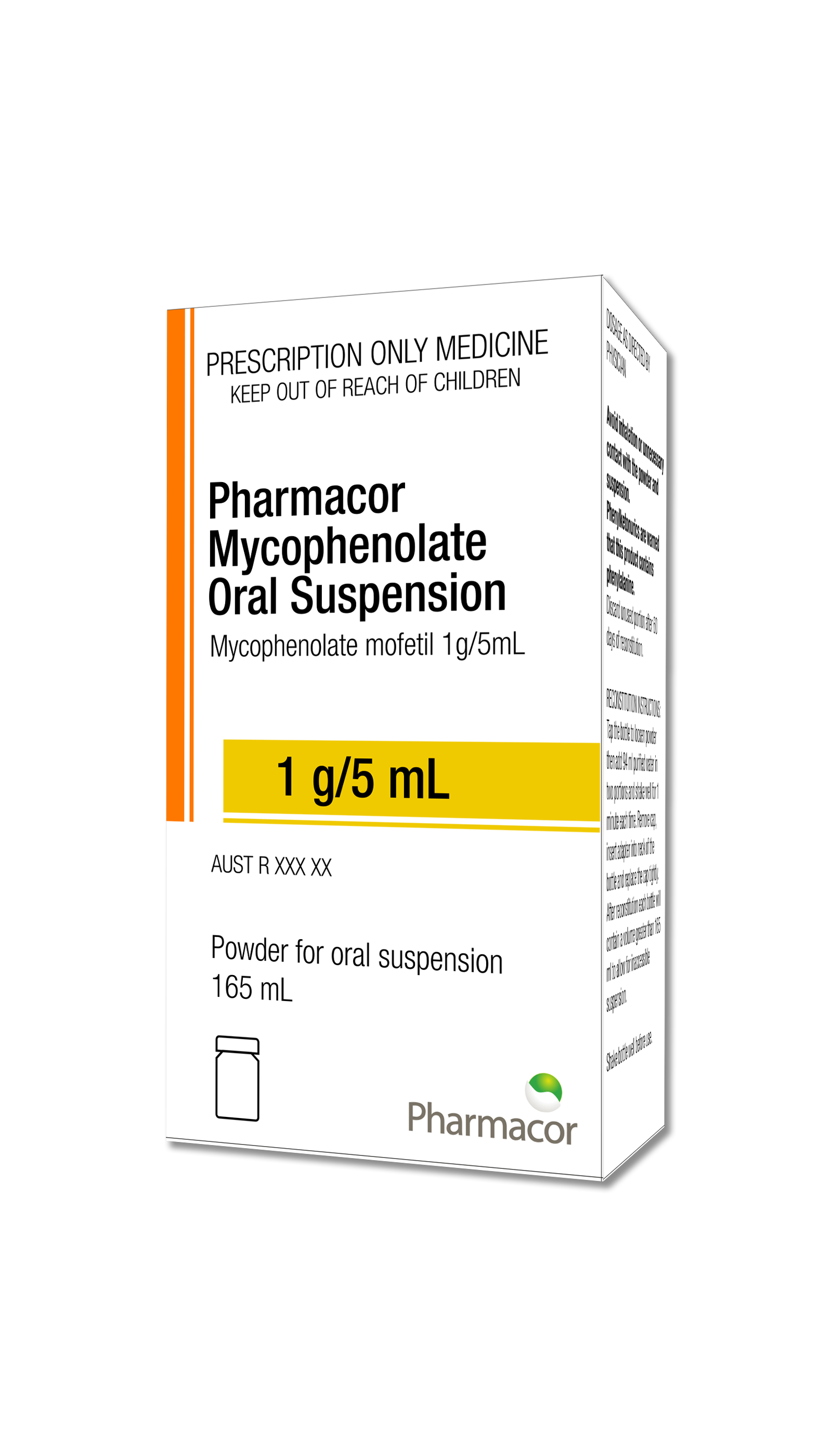 Pharmacor Mycophenolate Oral Suspension x 1 (1 unit – 165mL)