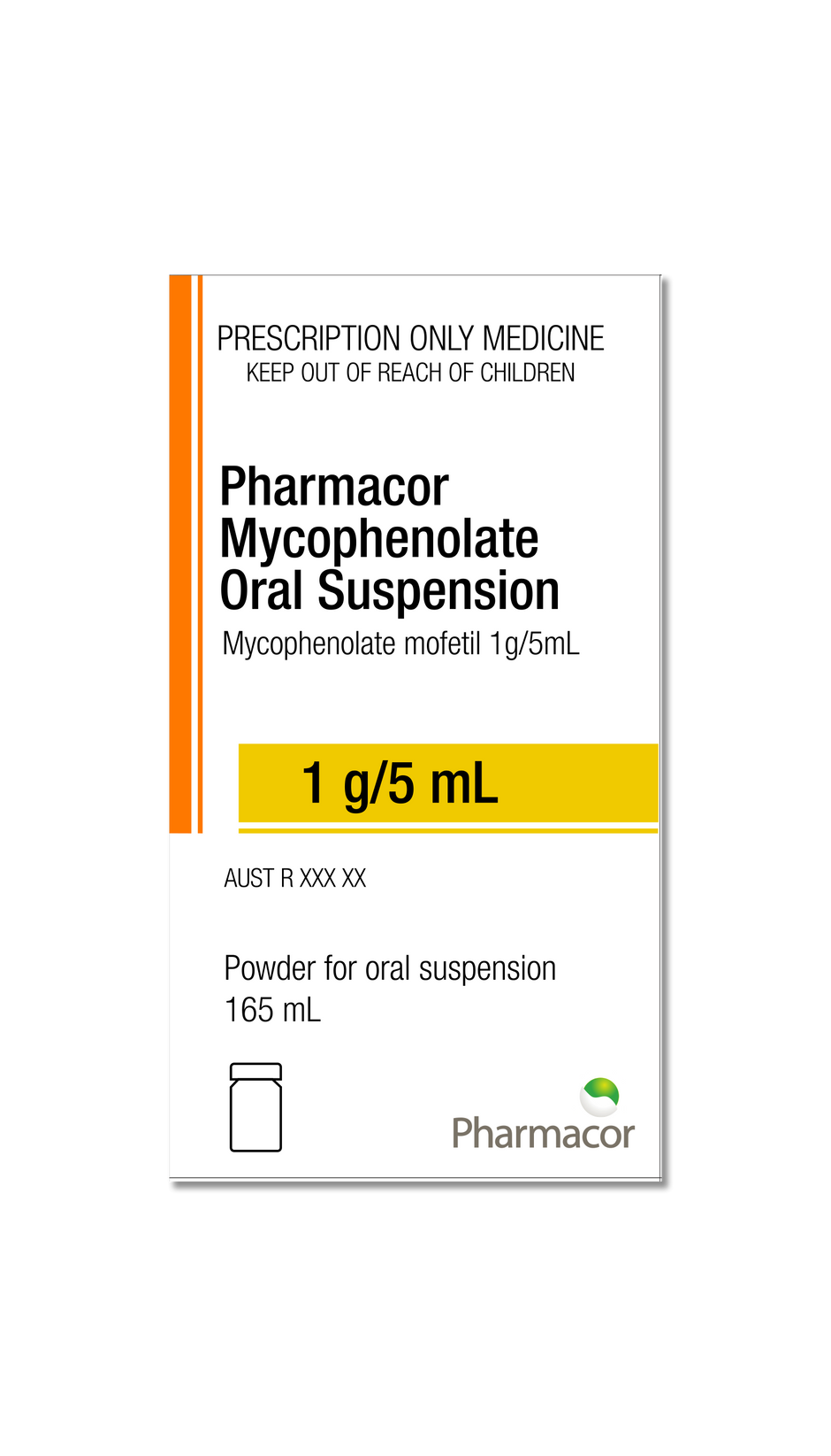 Pharmacor Mycophenolate Oral Suspension x 1 (1 unit – 165mL)