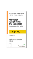 Pharmacor Mycophenolate Oral Suspension x 1 (1 unit – 165mL)
