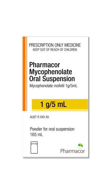 Pharmacor Mycophenolate Oral Suspension x 1 (1 unit – 165mL)